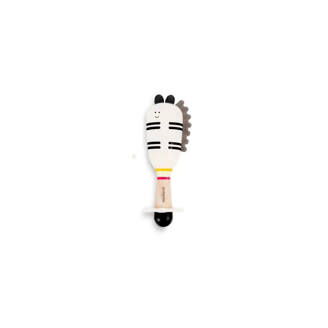 Miniland Baby Zebra Rattle sonaglio silicone alimentare