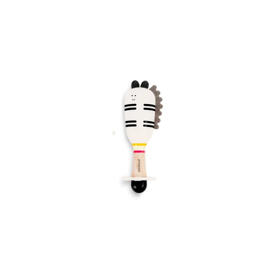 Miniland Baby Zebra Rattle sonaglio silicone alimentare