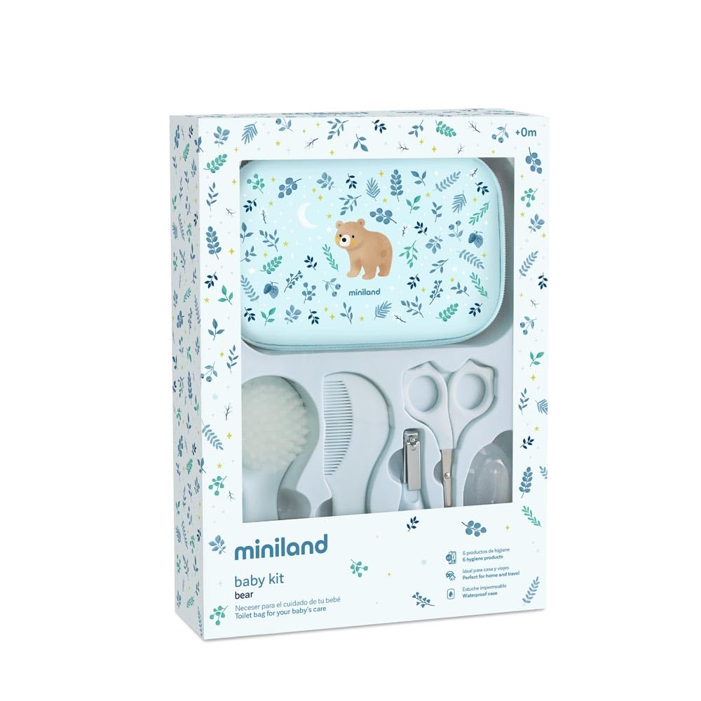 Miniland Baby Kit Bear set igiene 6 pezzi con custodia