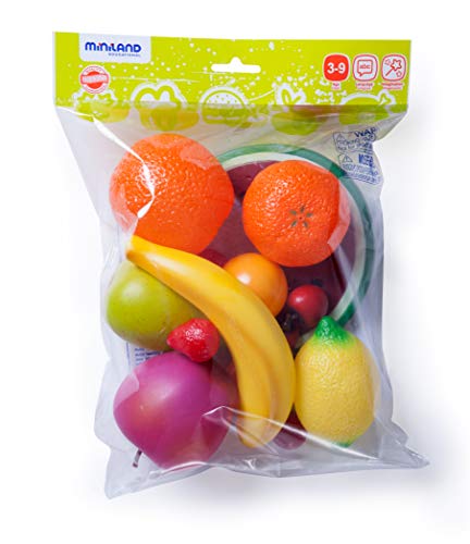 Miniland Giochi Simbolici 936125 Set Frutta 15 Pezzi Giocattolo