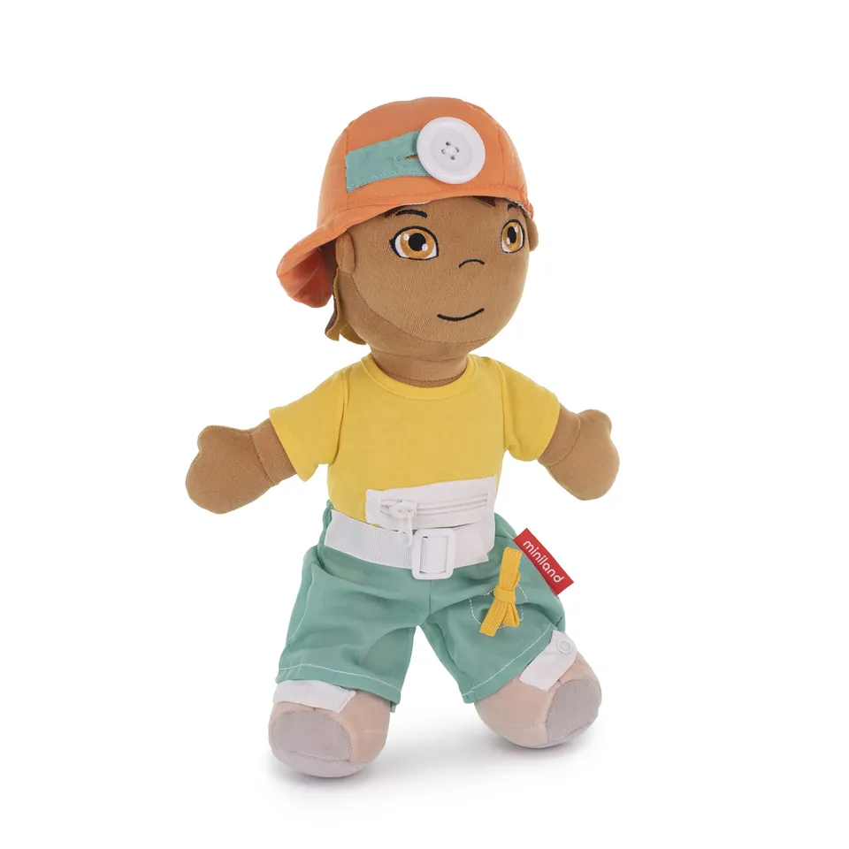 Miniland Fastening Dolls bambola ragazzo 40 cm bottoni