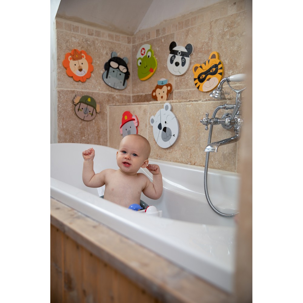 BoJungle B-Animal Puzzle giochi bagno 3 pz panda elefante leone