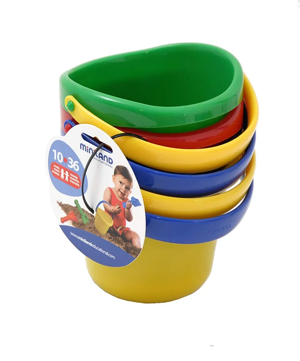 Miniland 29014 Set Secchielli Bambini 4 Pezzi Multicolore 12 cm