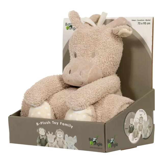 BoJungle Playtime Senna Giraffa peluche con coperta 75x95