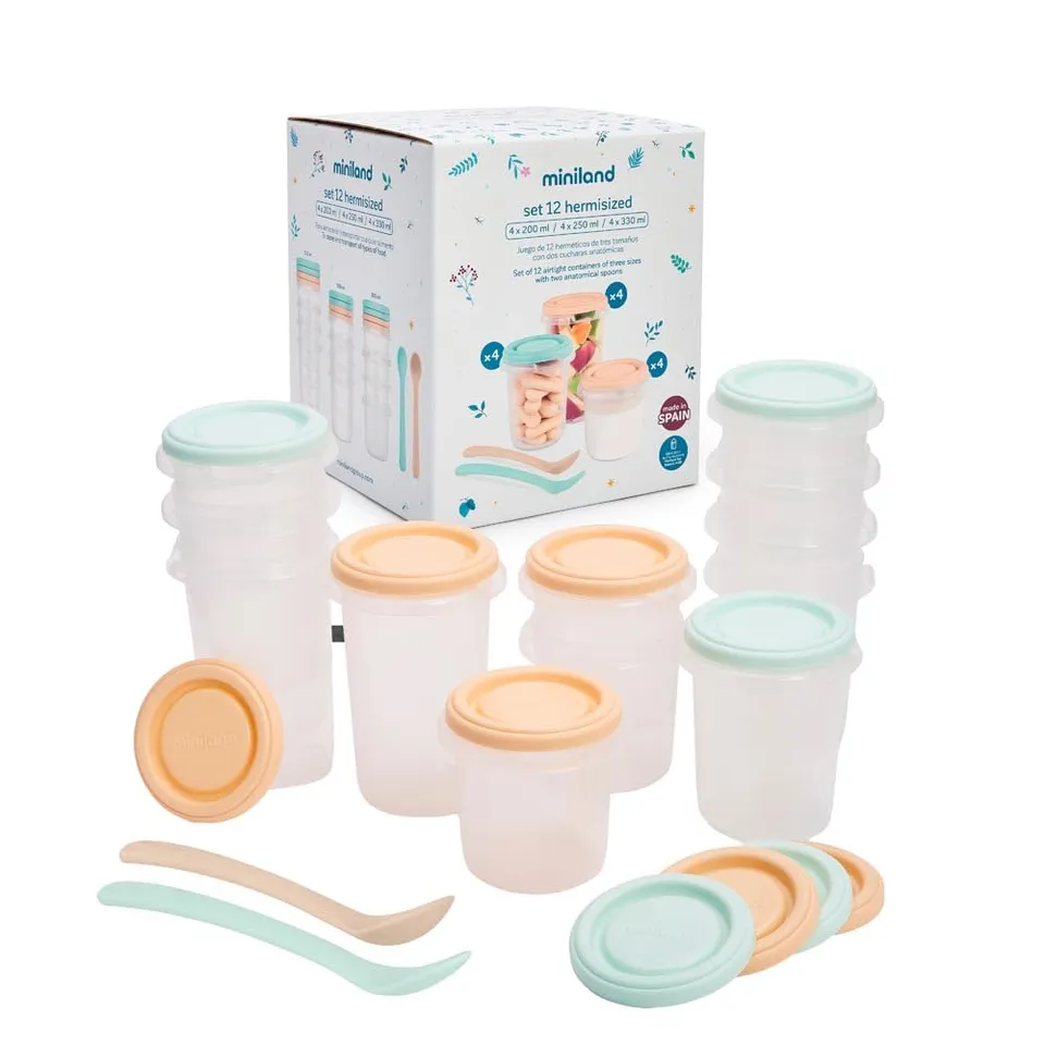 Miniland Alimentazione Hermisized set 12 contenitori 200 250 330ml