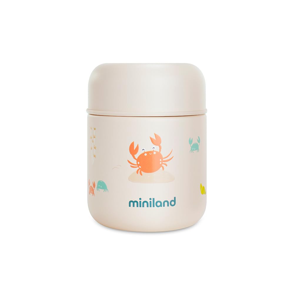 Miniland Passeggio thermos pappa 280ml acciaio blu