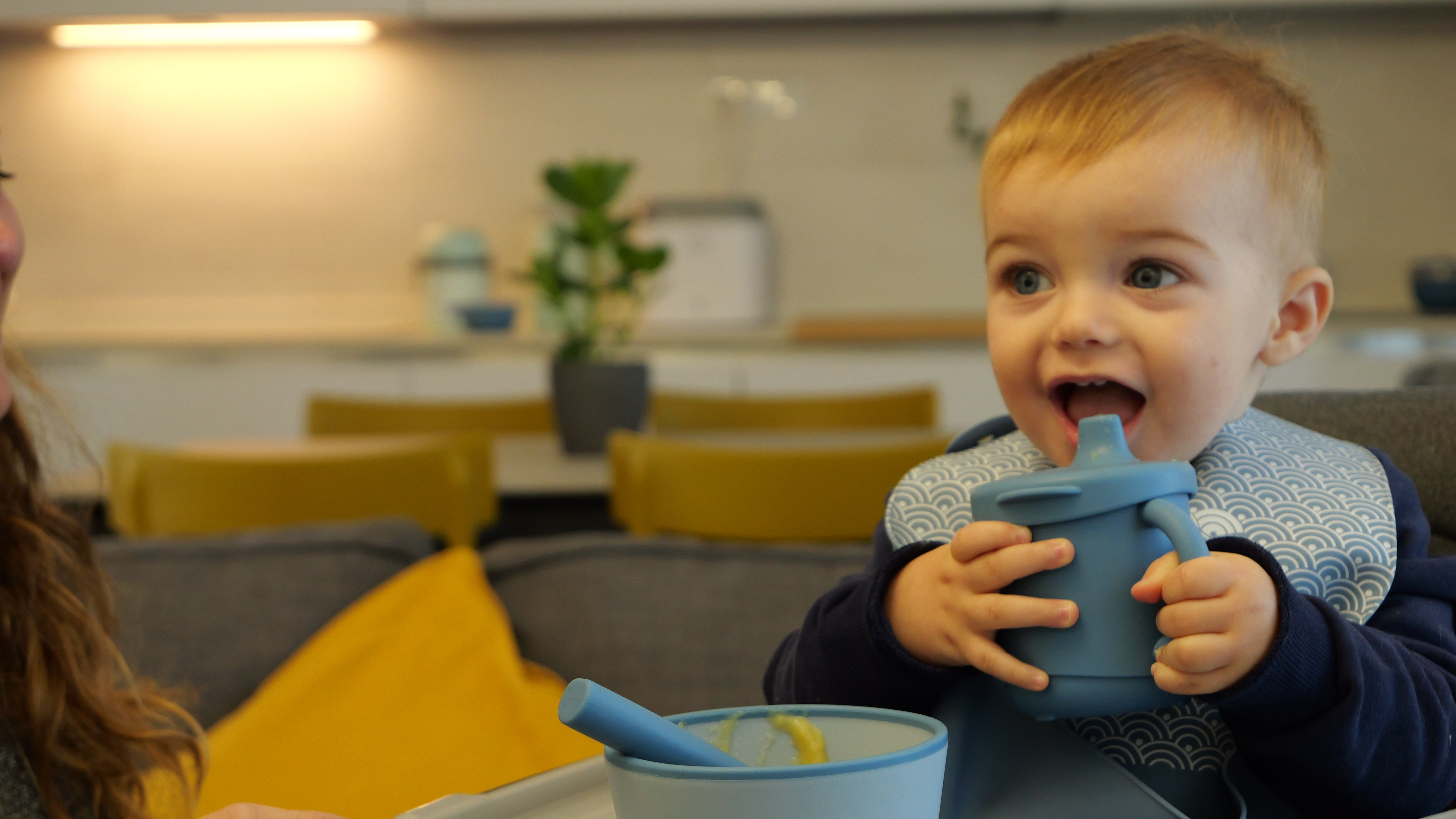 Mizu Baby Taiki Tazza Silicone Blu Beccuccio Cannuccia