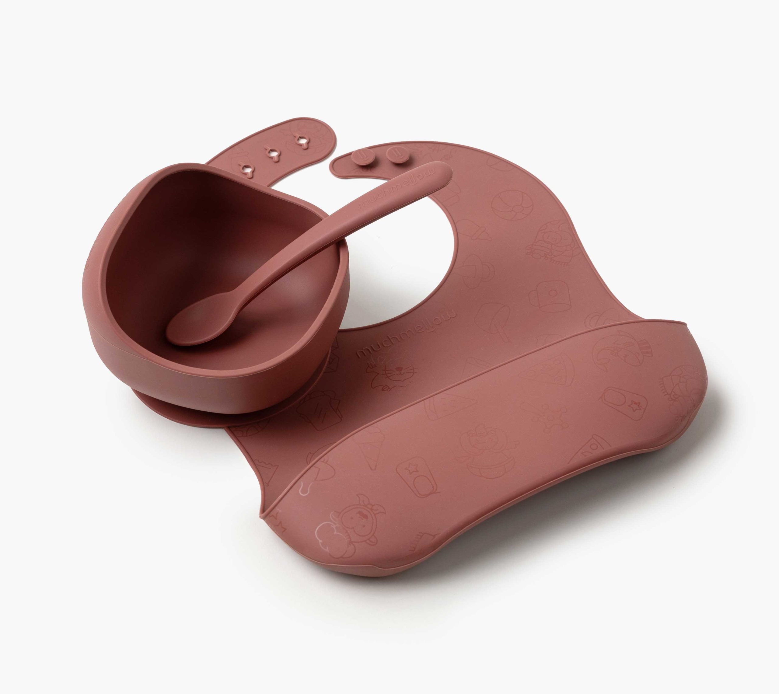 Muchmellow Pappa set pappa silicone ciotola cucchiaio bavaglino