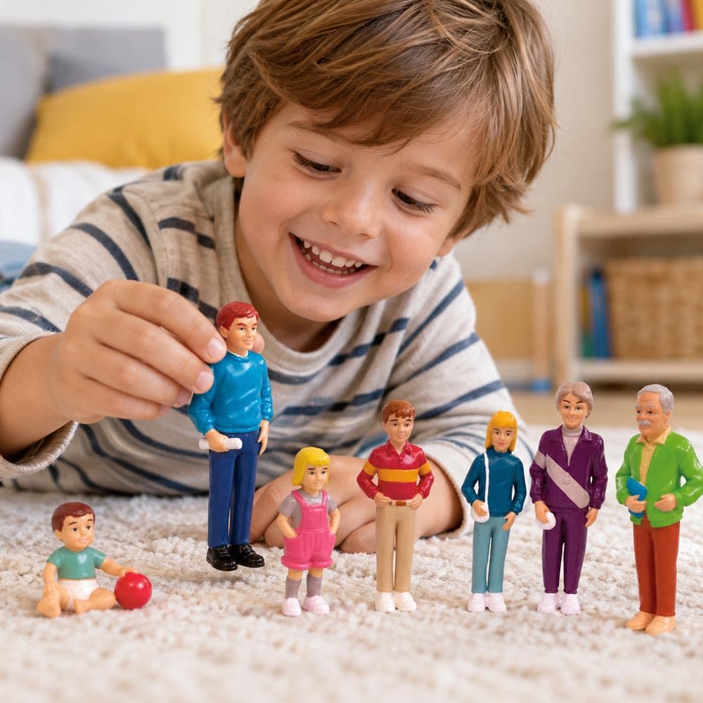 Miniland Famiglia Europea personaggi 8 pezzi 14 cm