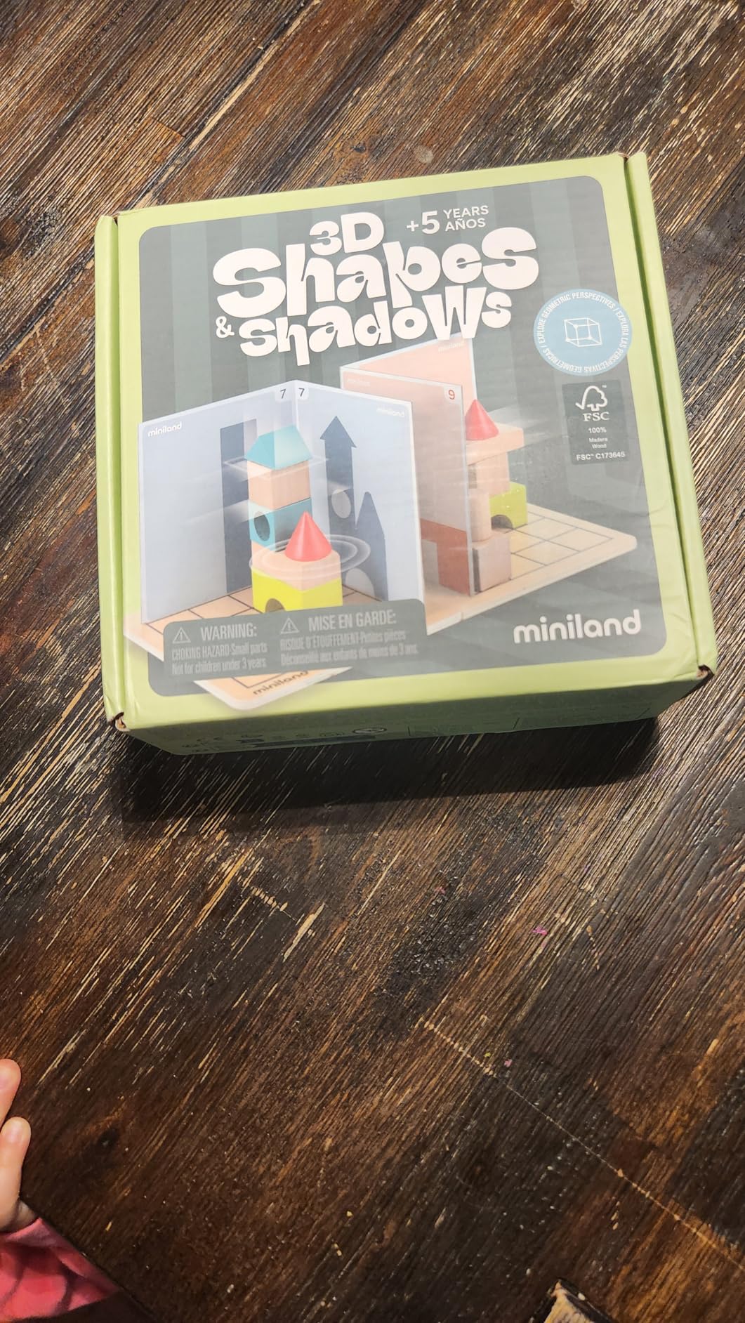 Miniland Shapes Shadows gioco logica legno 12 sfide 5 anni