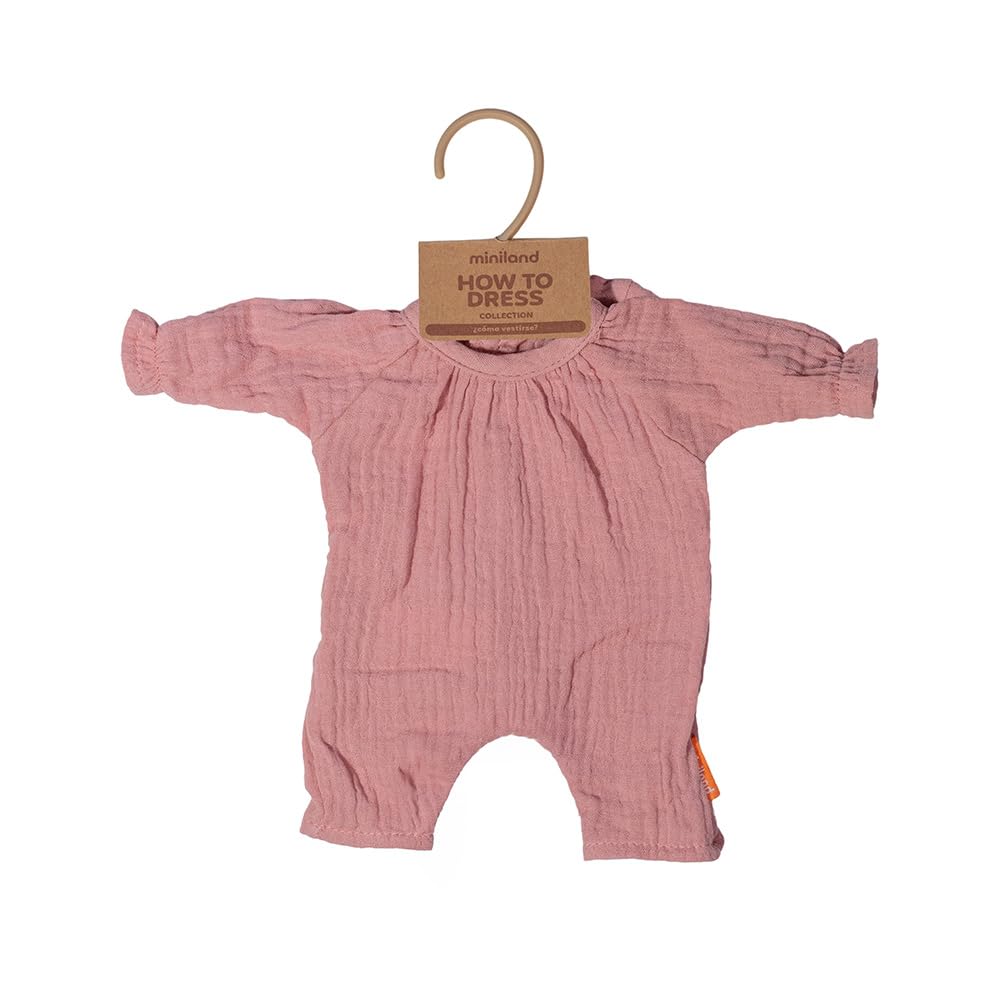 Miniland Vestiti Bambola 32 cm Pigiama Rosa con Cappello