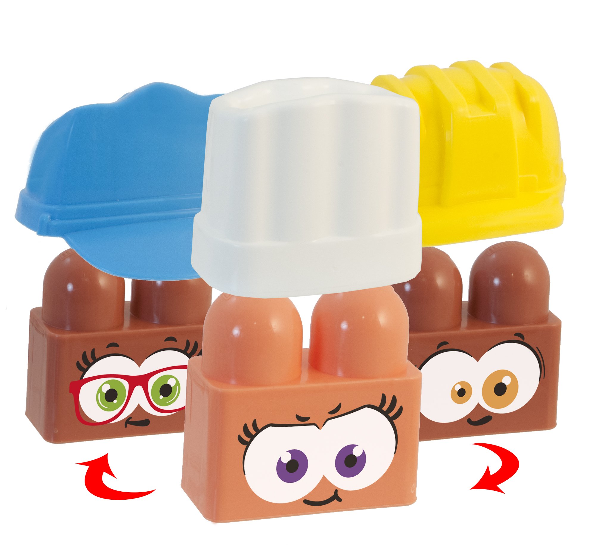 Miniland Job Blocks Gioco Mestieri 6 Personaggi 12 cm 2-6 Anni