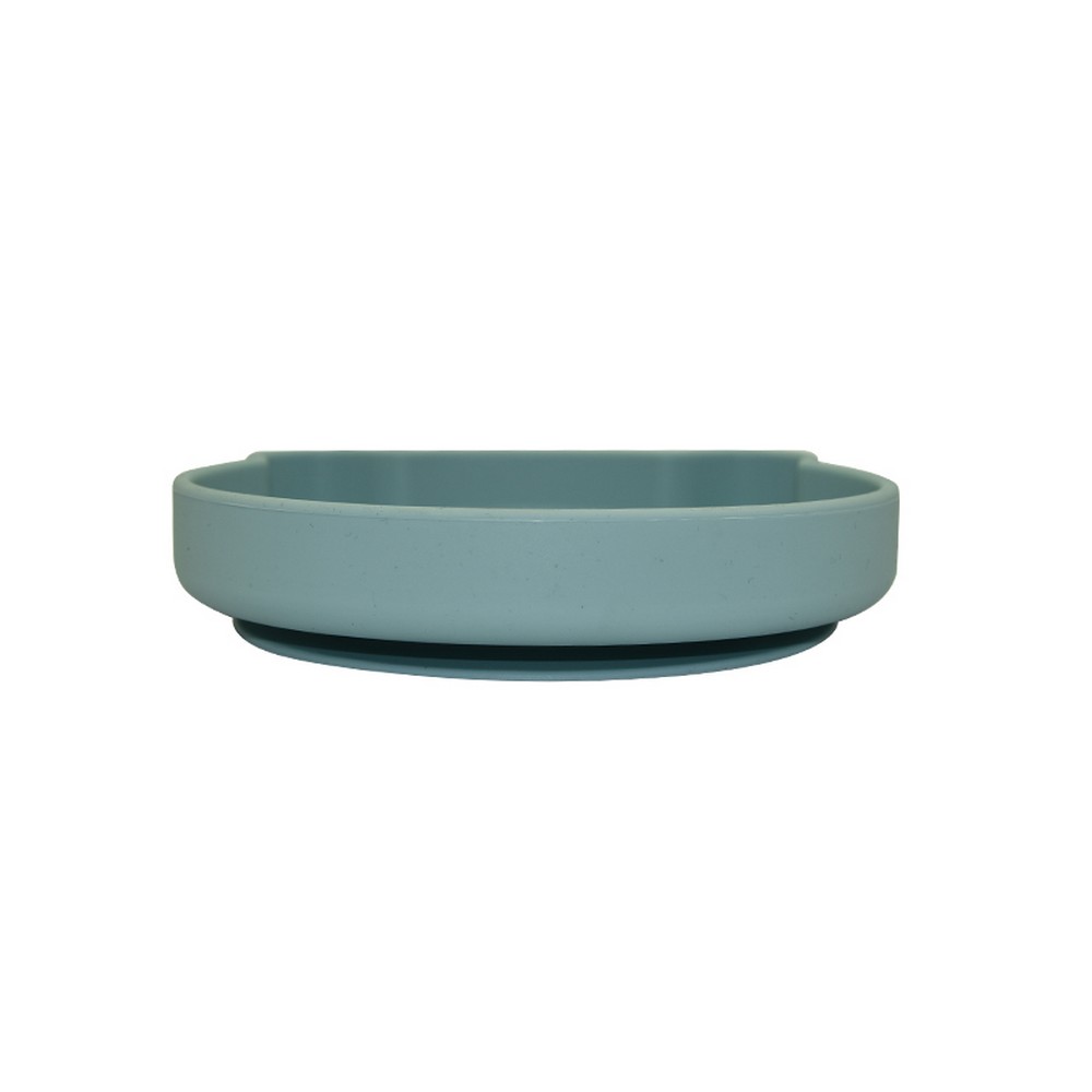 Bo Jungle Piatto Ventosa Orso Silicone Blu