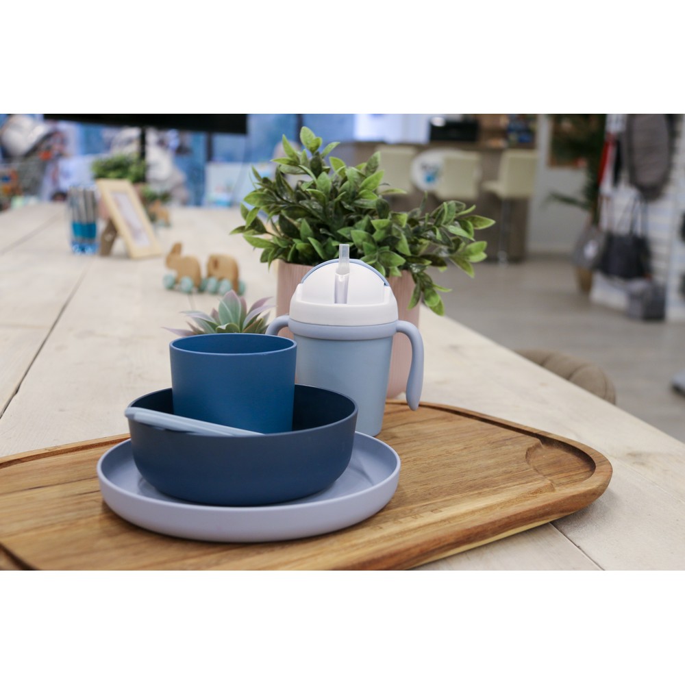 BoJungle Food Drink Set Pappa CPLA 5 Pezzi Blu Microonde