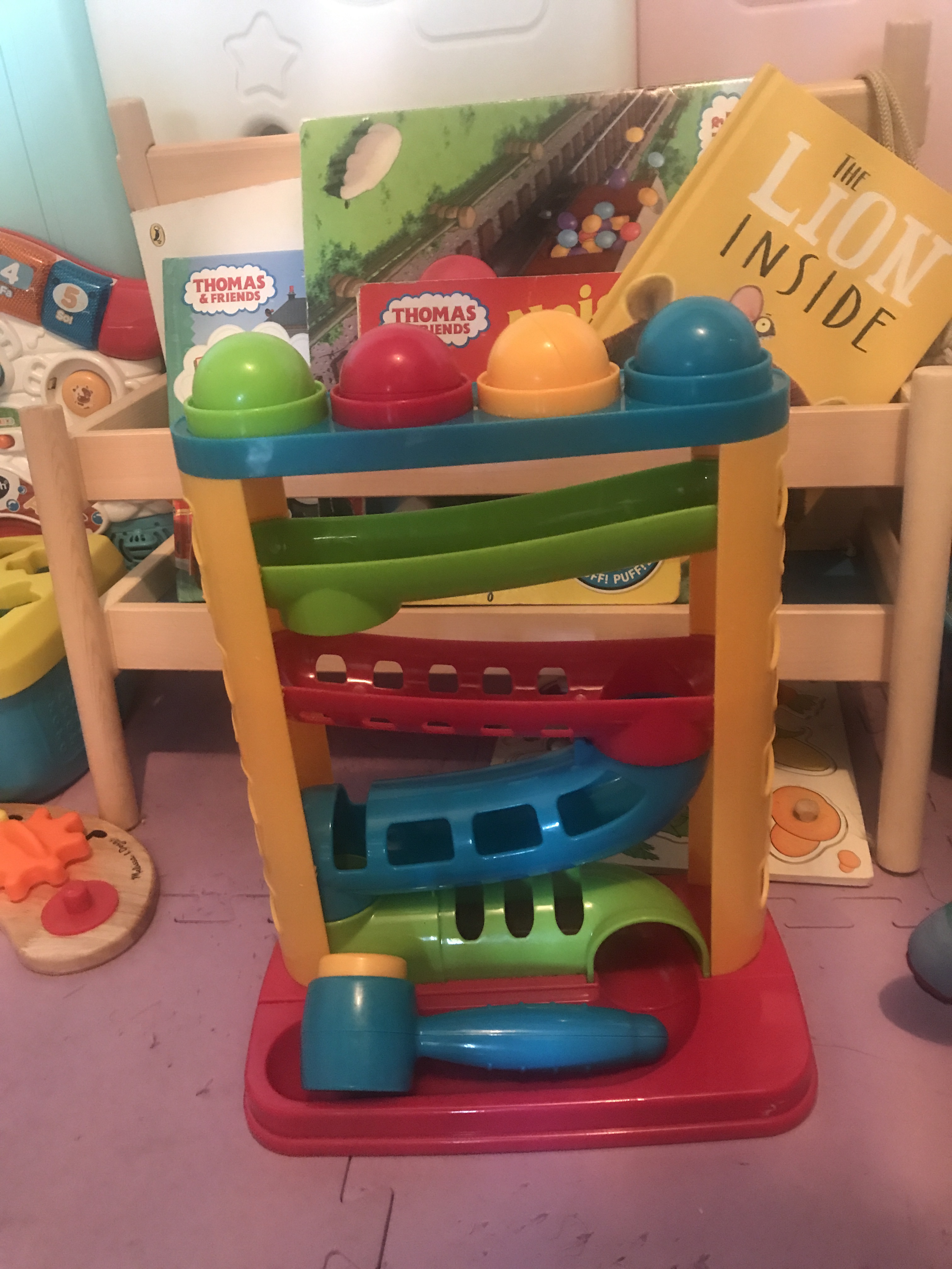 Miniland Giochi Palla da slittino torre palline e martello