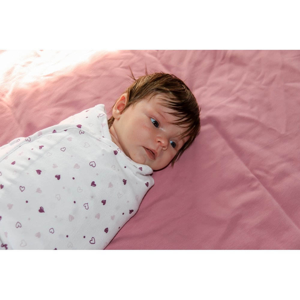 BoJungle Sleep B-Wrap Lovely Hearts fascia cotone Small