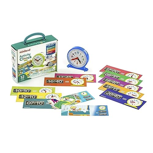 Miniland Giochi matematica Orologio 45311 12 schede attività