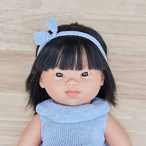 Miniland Bambole 38 cm bambola asiatica Down bambina anatomica