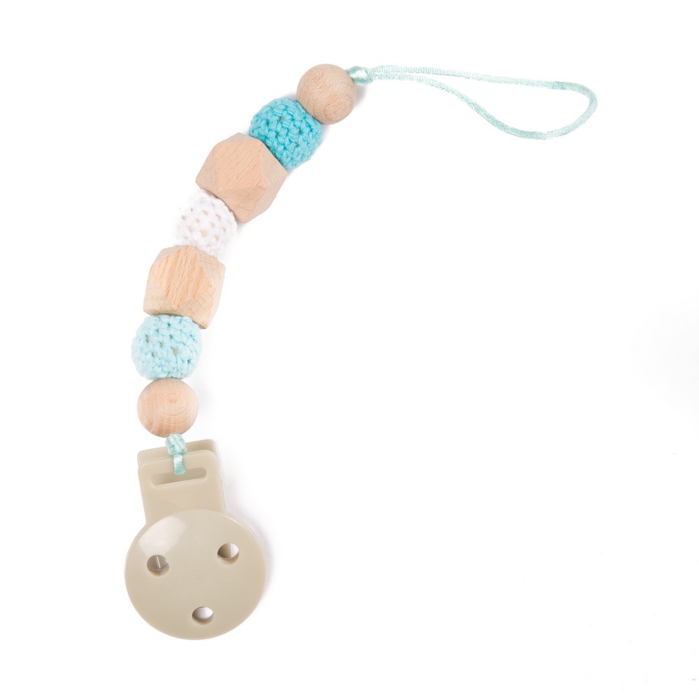 BoJungle Playtime catenella ciuccio blu legno