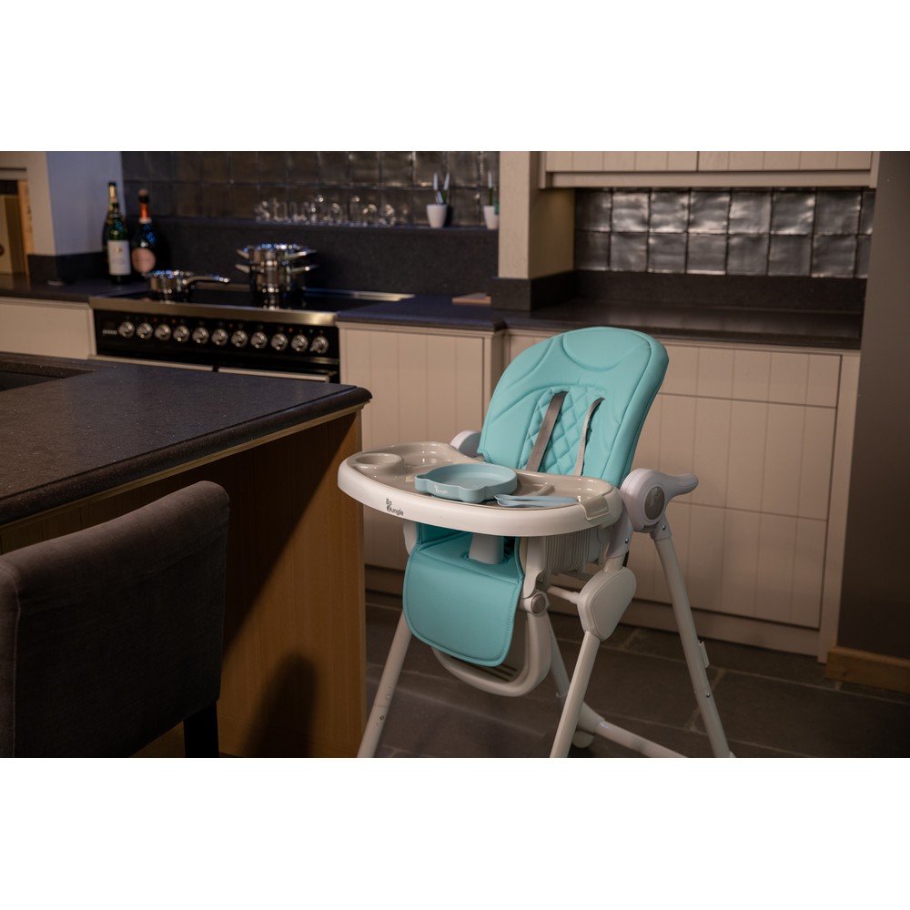 BoJungle B-Dinner Wheely Seggiolone Pappa Blu Pieghevole 5 Punti