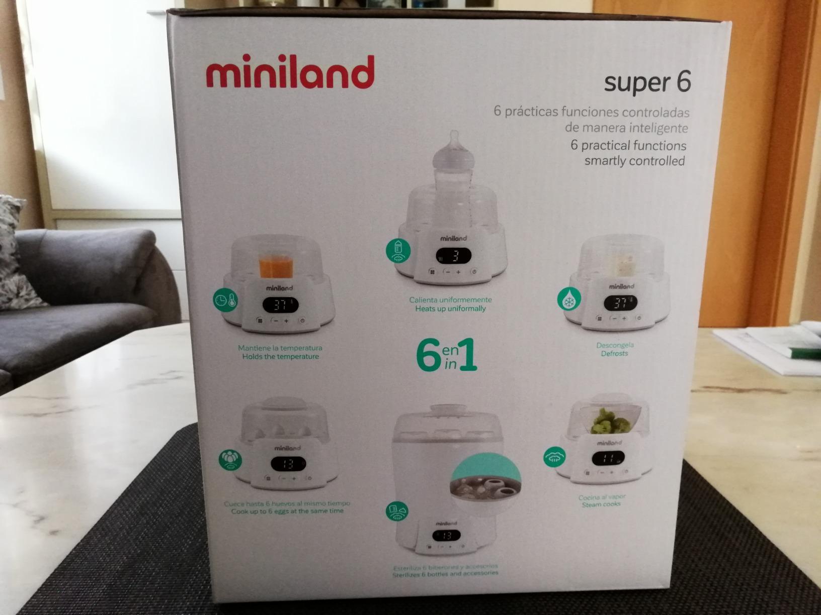 Miniland Alimentazione Sterilizzatore Scaldabiberon 6 in 1