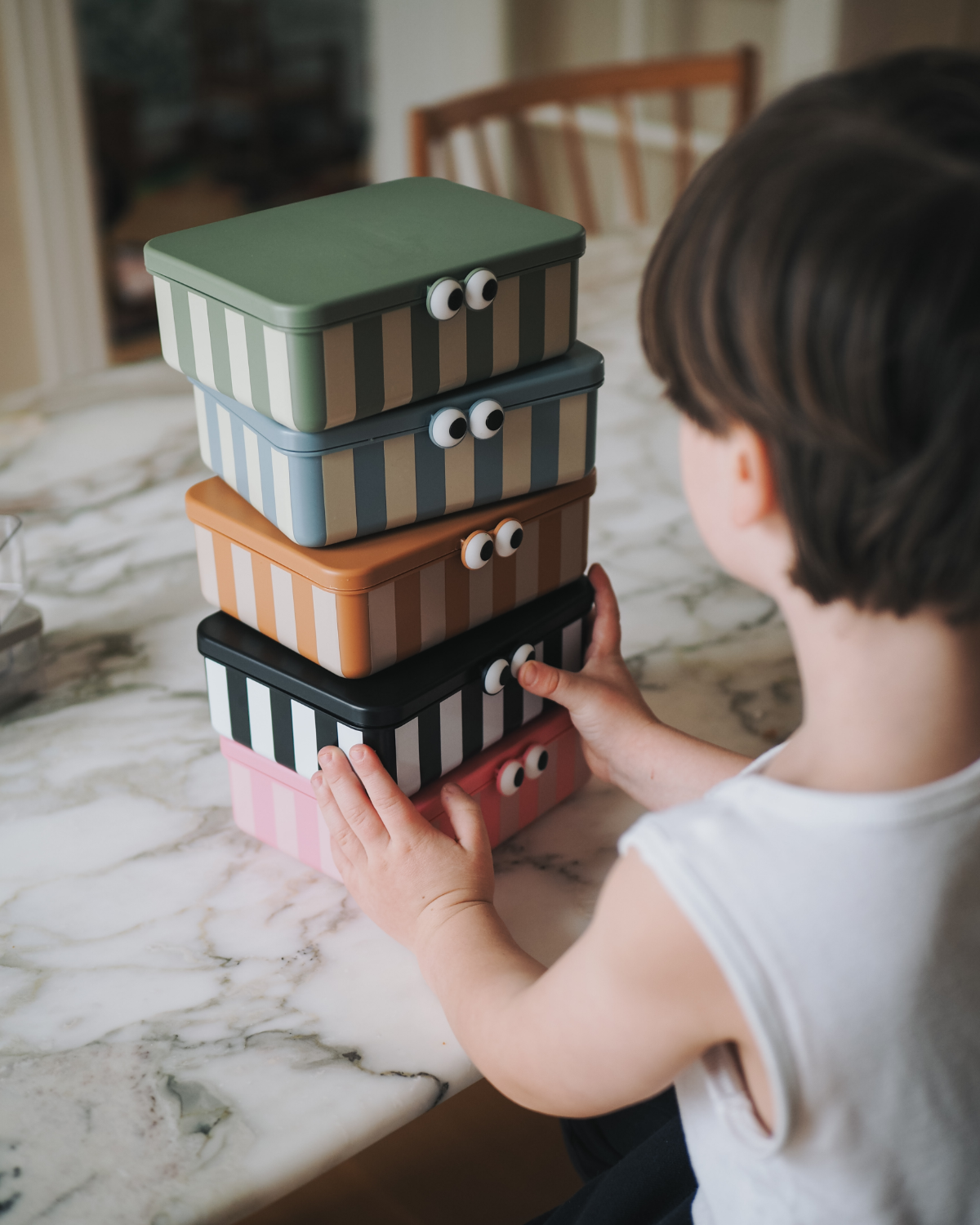 Noui Noui Lunch Boxes portapranzo nero 3 vassoi