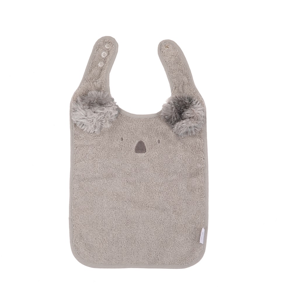 BoJungle B-Bib bavaglino cotone bio koala grigio 26,5x49,5 cm