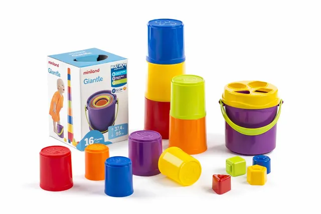 Miniland Giantte tazze impilabili bambini numeri 1-10