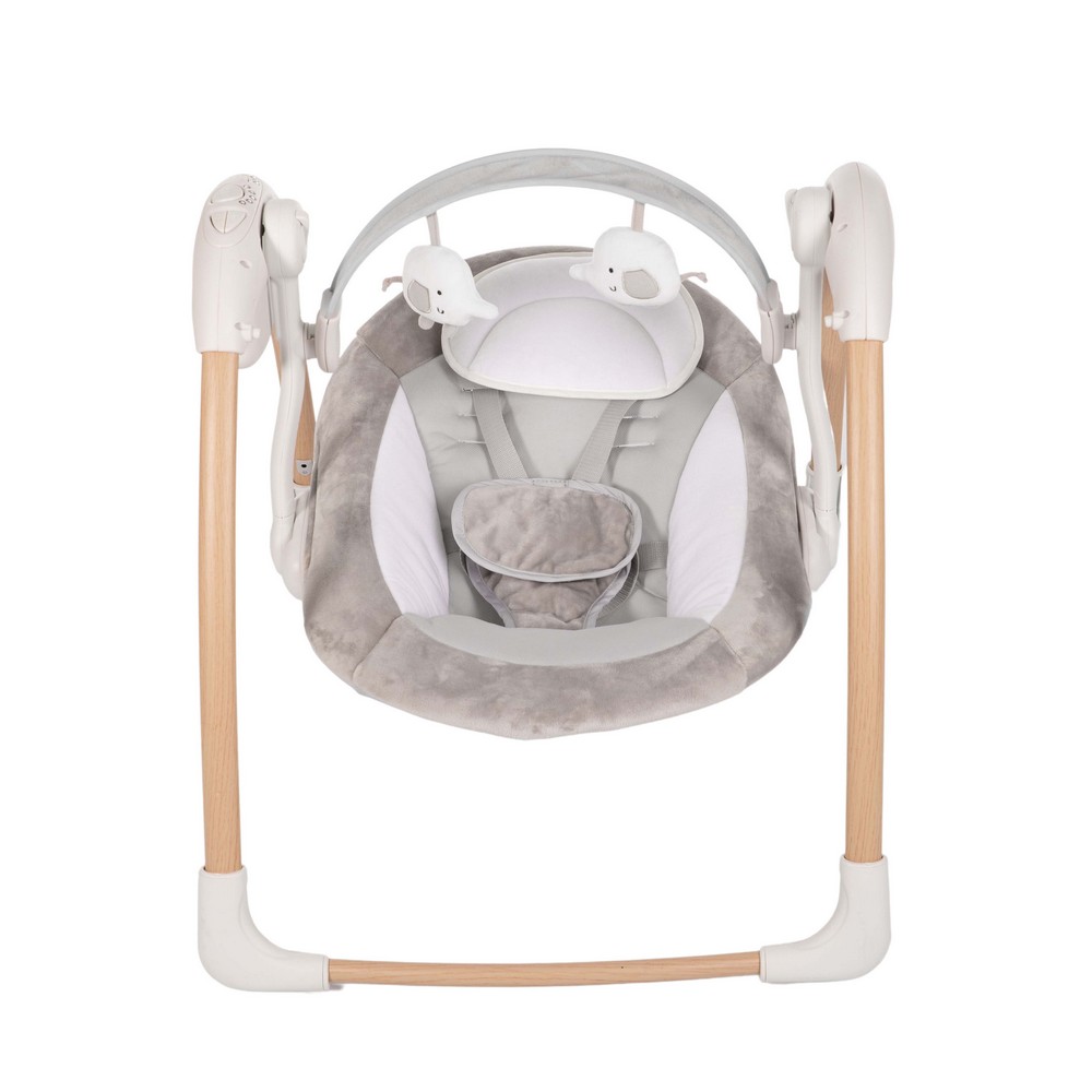 BoJungle Portable Swing Dolphy Wood altalena bianca Pure White