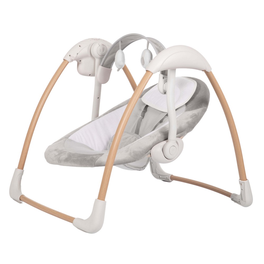 BoJungle Portable Swing Dolphy Wood altalena bianca Pure White
