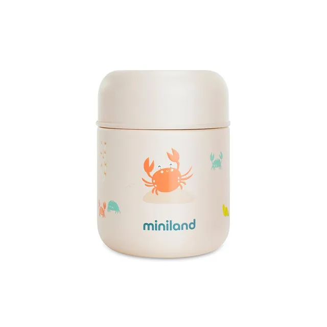 Miniland Passeggio thermos pappa 280ml acciaio blu