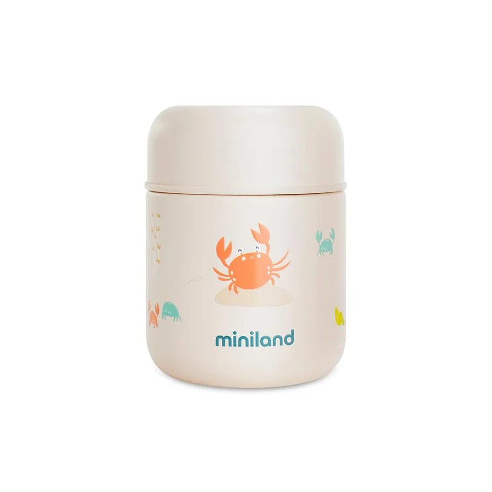 Miniland Passeggio thermos pappa 280ml acciaio blu