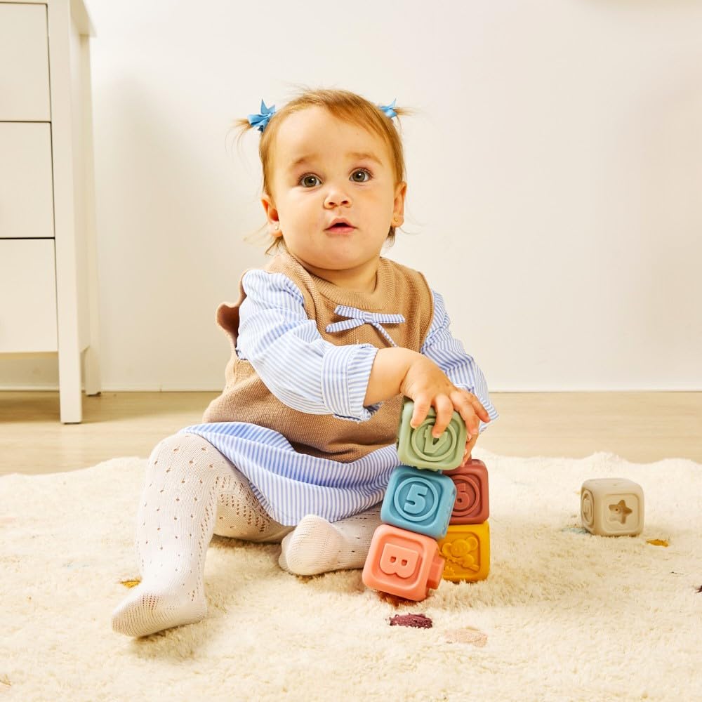 Miniland Soft Activity Cubes Cubi Sensoriali Silicone 6 Mesi+