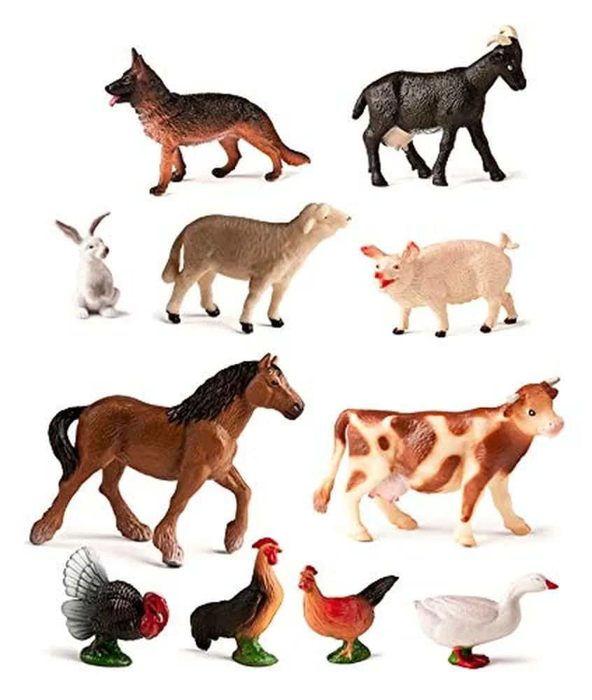 Miniland 27420 animali fattoria figure 11 pezzi