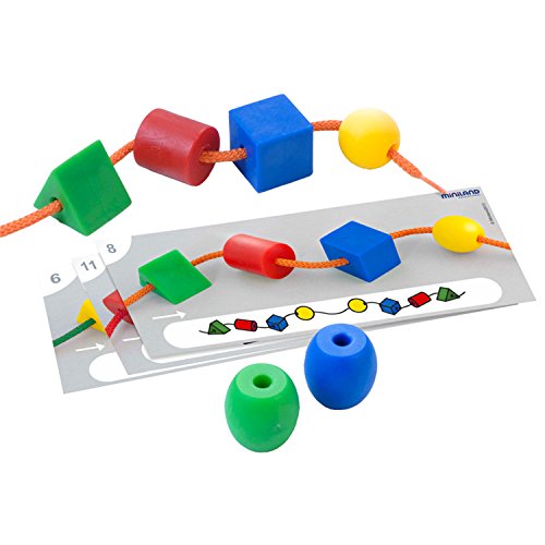 Miniland Activity Shapes gioco infilare 40 pezzi forme e lacci