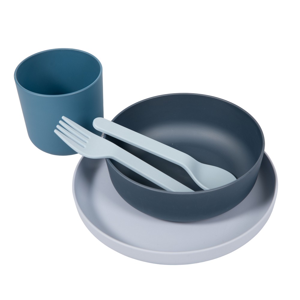 BoJungle Food Drink Set Pappa CPLA 5 Pezzi Blu Microonde