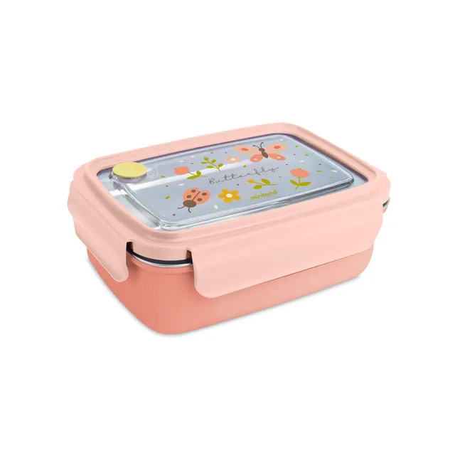 Miniland Steel Lunchbox Acciaio Butterfly 800 ml