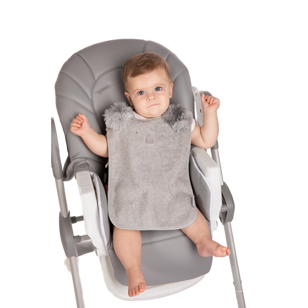 BoJungle B-Bib bavaglino cotone bio koala grigio 26,5x49,5 cm