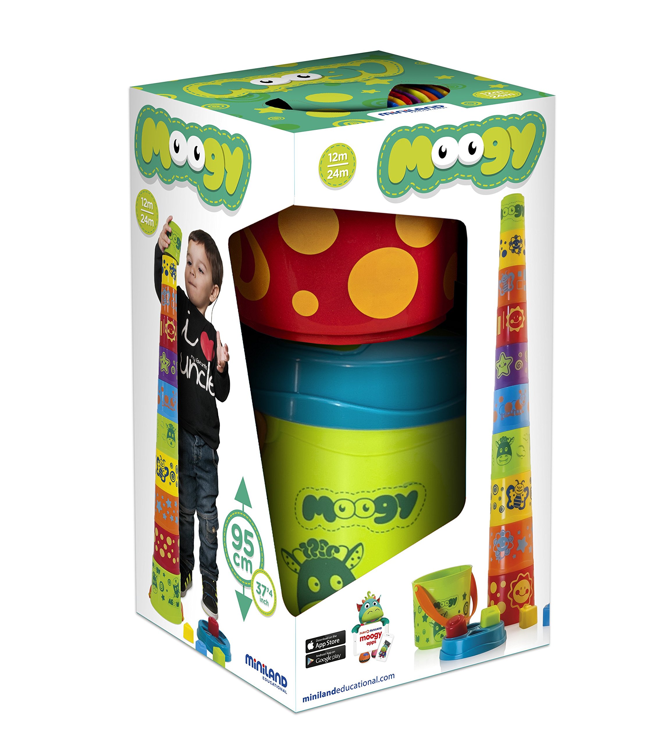 Miniland Giant Moogy cubi impilabili 11 pezzi