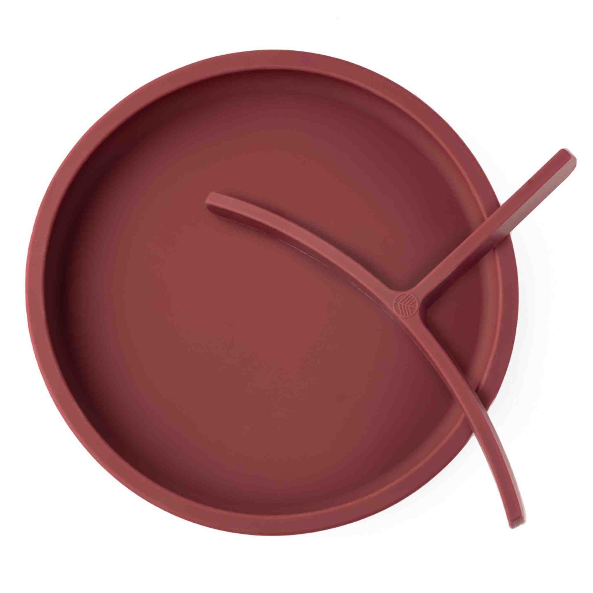 Eco Rascals Silicone Divider Plate piatto silicone bordeaux