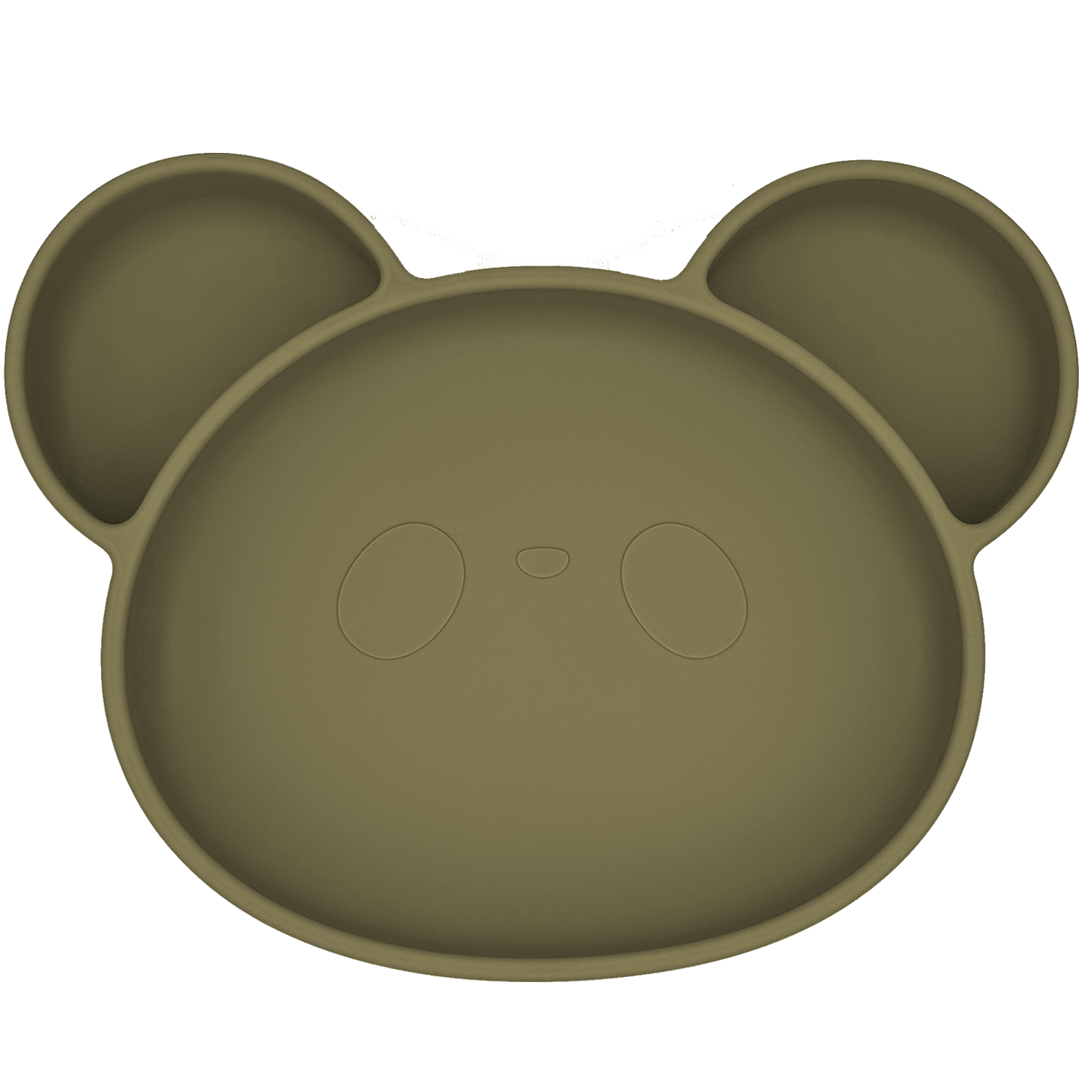 Youly Orso Piatto Bimbo Ventosa Silicone Kaki Grigio
