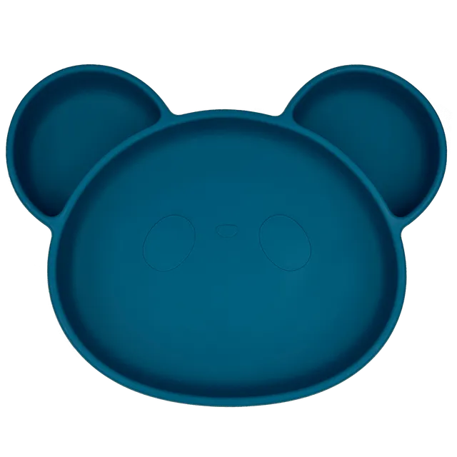 Youly Beer piatto bimbi blu marino ventosa a orso