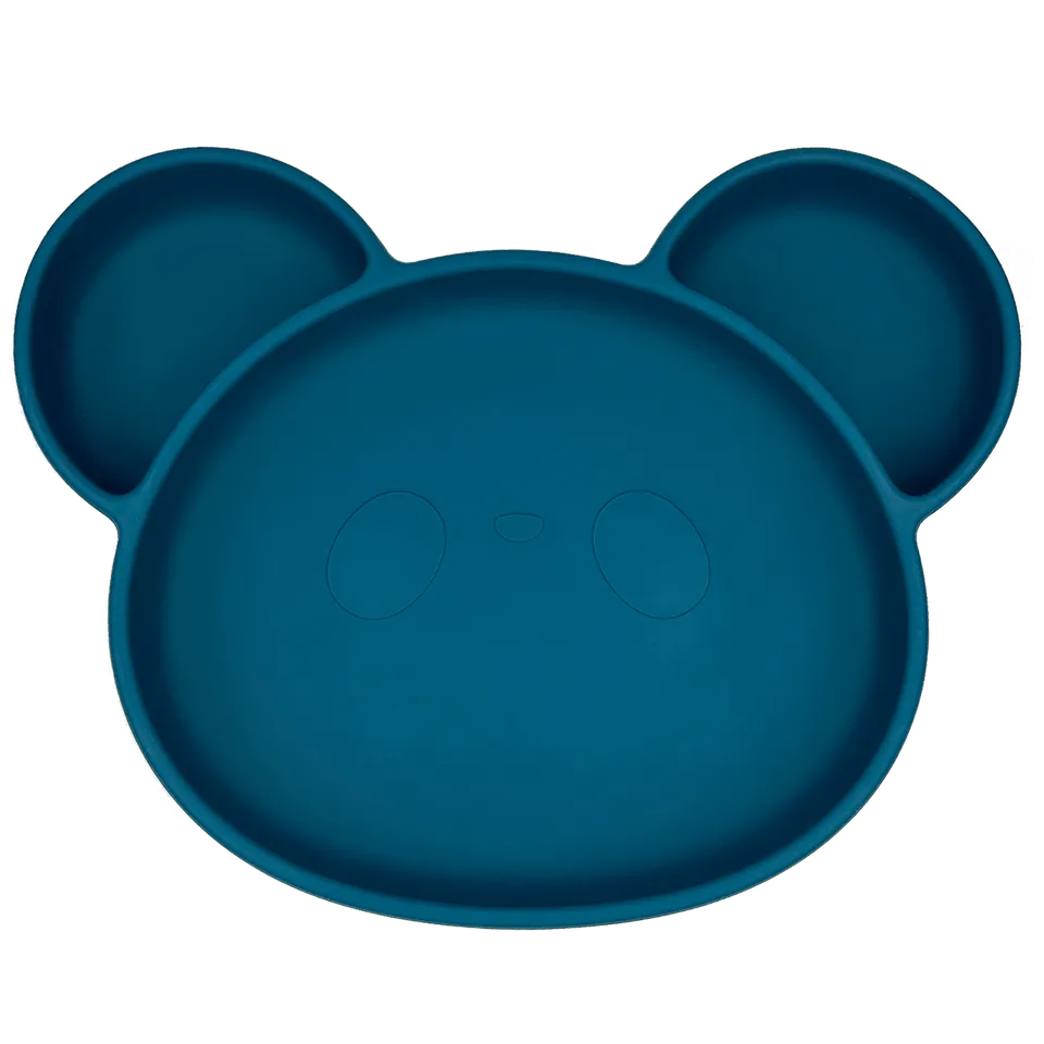 Youly Beer piatto bimbi blu marino ventosa a orso