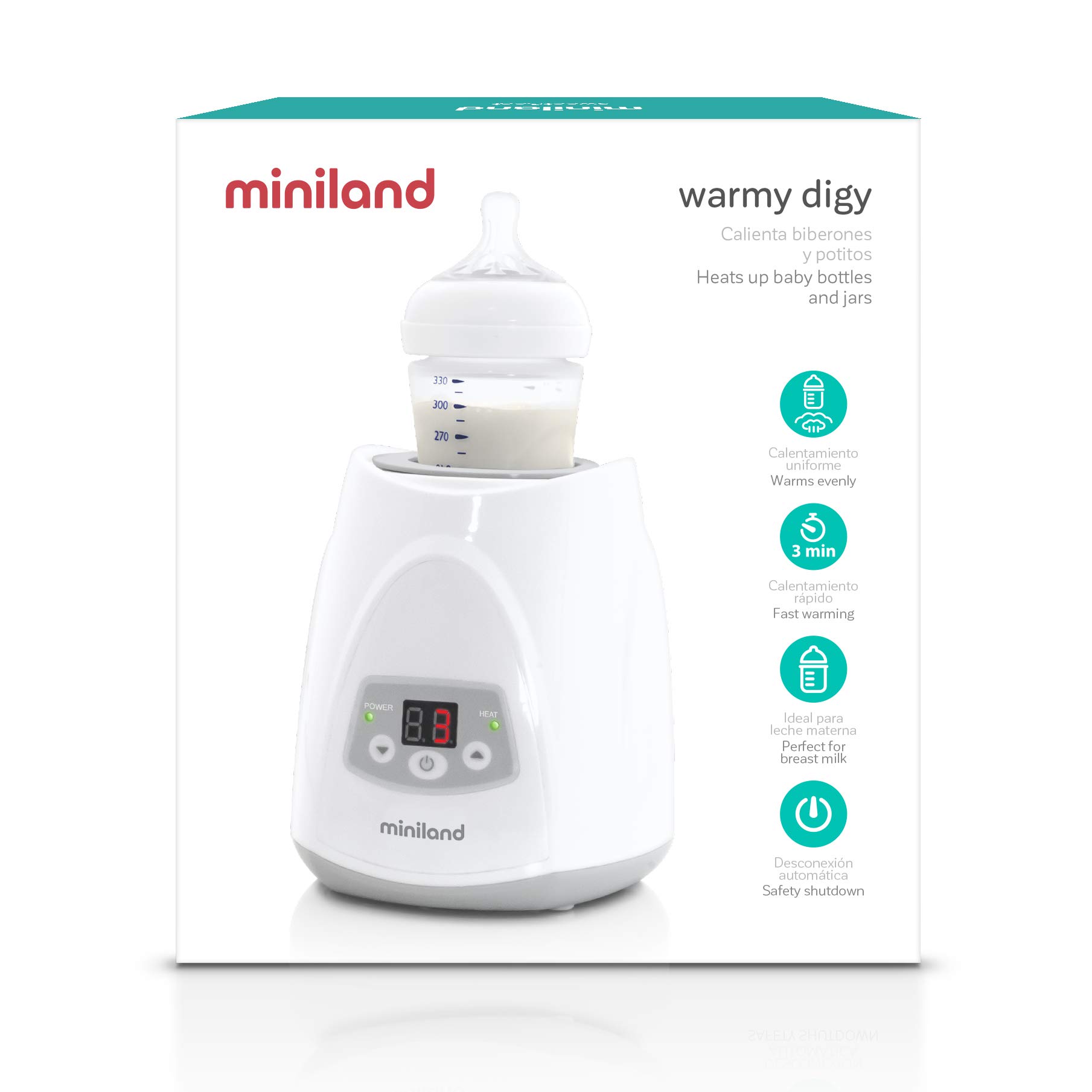 Miniland Alimentazione Scaldabiberon Bianco 89204 Digitale