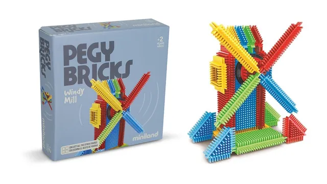 Miniland Pegy Bricks Windy Mill costruzioni mulino 22 pezzi