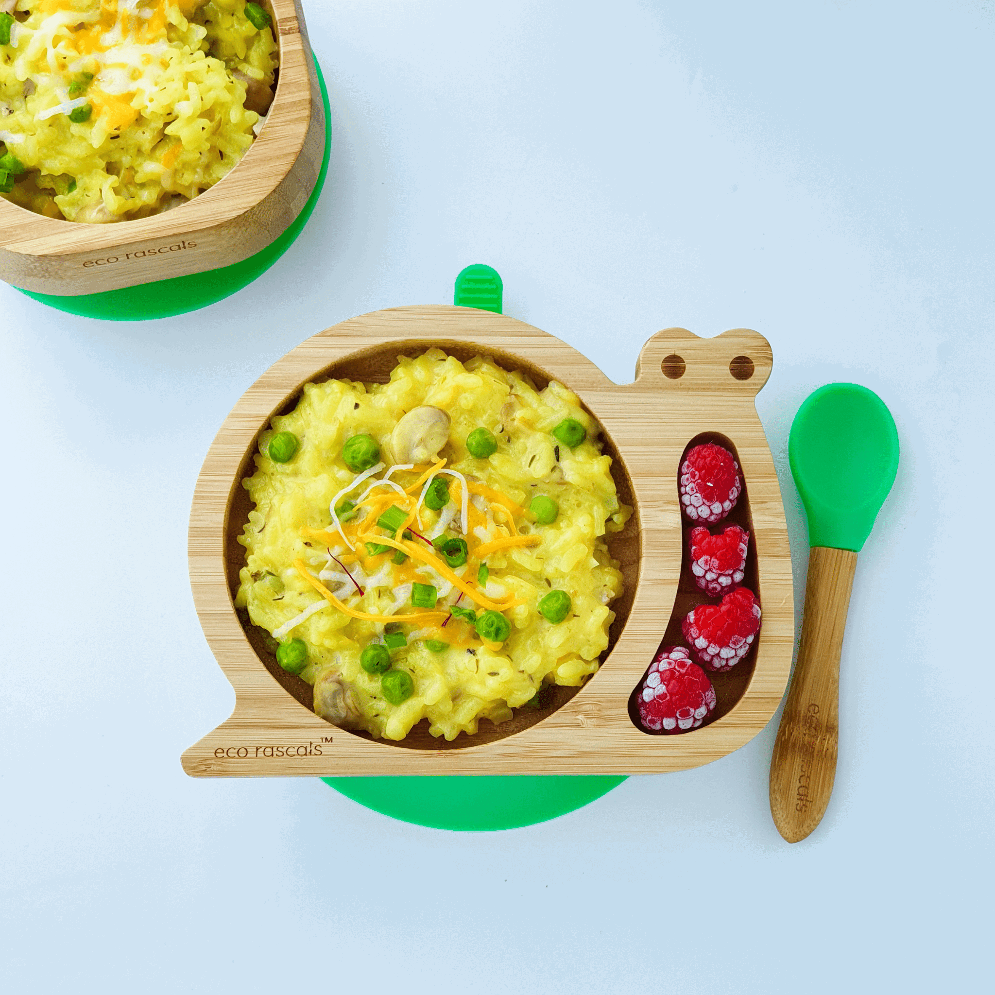 Eco Rascals Bamboo Plates Snail piatto lumaca con ventosa oro