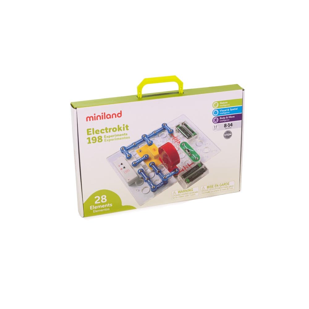 Miniland 99116 kit elettronica 198 esperimenti circuiti bambini