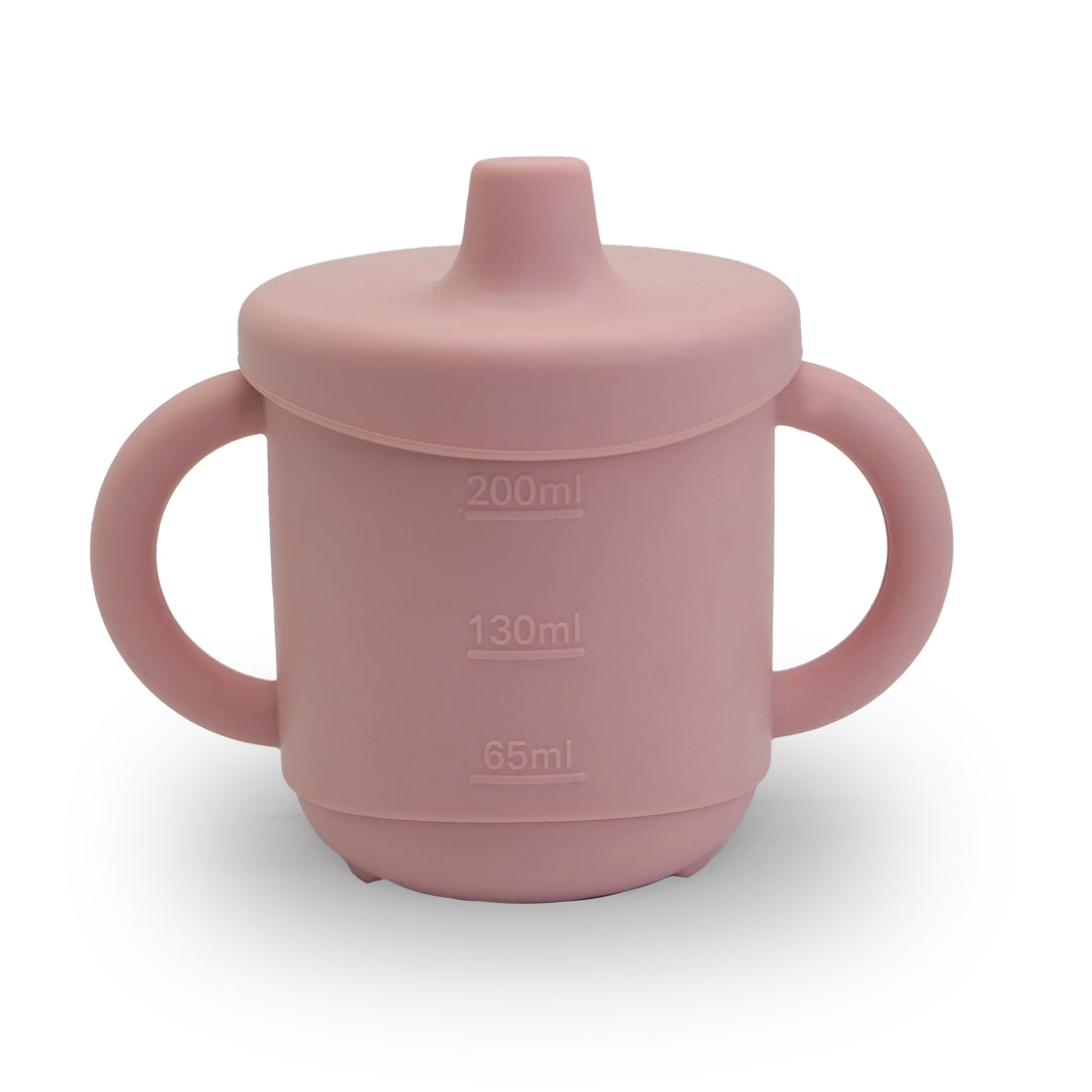 Mizu Baby Taiki tazza silicone rosa 3 in 1 con beccuccio e cannuccia