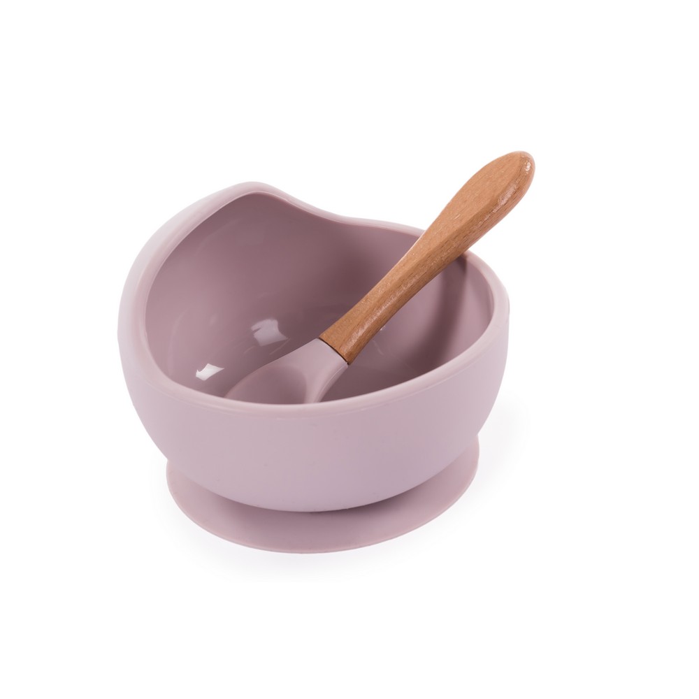 BoJungle B-Suction Bowl Set Pappa Ciotola Ventosa Rosa