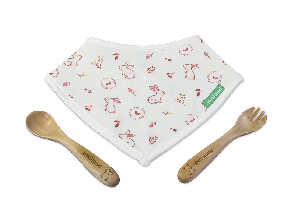 Miniland Natur Picneat Bunny Set Pappa Posate + Bandana